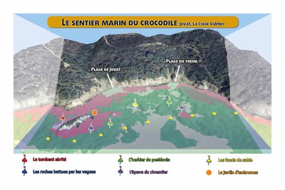 Plan du sentier sous-marin plage de Jovat